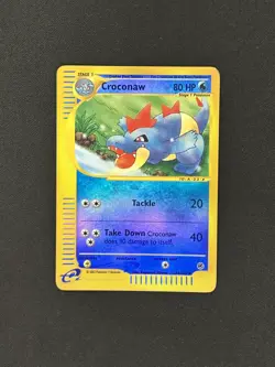 Pokemon Base Set Expedition # 74/165 Reverse Holo CROCONAW *never played* - Image 1