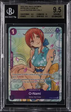 2025 ONE PIECE ILLUSTRATION BOX VOL.1 PROMOS UC #OP05-062 O-NAMI BGS 9.5 - Image 1