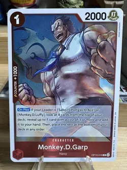 Monkey.D.Garp Foil One Piece #OP13-016 Carrying On His Will - Image 1
