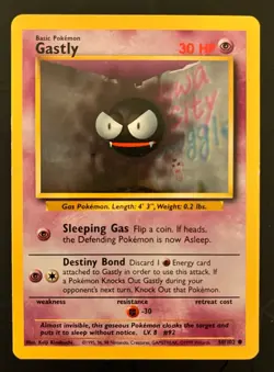 GASTLY 50/102 Common Base Set WOTC 1999 Pokemon - LP - Image 1