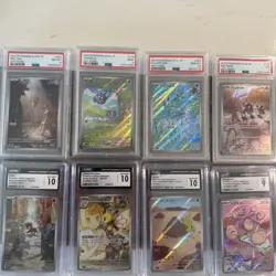 (8) CGC/ PSA Graded Japanese Art Rare Pokemon Lot. All 8 Cards Included! - Image 1