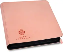 Card Guardian 12 Pocket Trading Card Binder Pink 480 Card TCG Album Zip Folder - Image 1