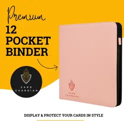 Card Guardian 12 Pocket Trading Card Binder Pink 480 Card TCG Album Zip Folder - Image 5