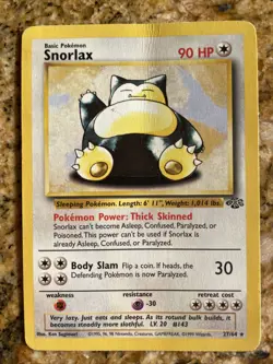 Pokemon card Snorlax 1995, 96, 98 Nintendo - Image 1