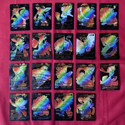 Black And Gold Rainbow Pokemon Cards X19 Corviknight Tornadus + More (UB418) - Image 1