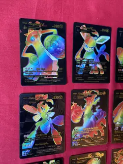 Black And Gold Rainbow Pokemon Cards X19 Corviknight Tornadus + More (UB418) - Image 2