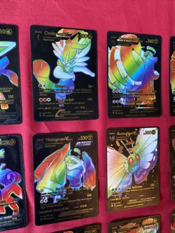 Black And Gold Rainbow Pokemon Cards X19 Corviknight Tornadus + More (UB418) - Image 3