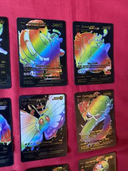 Black And Gold Rainbow Pokemon Cards X19 Corviknight Tornadus + More (UB418) - Image 4