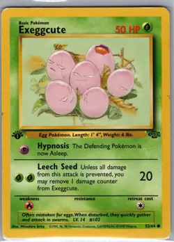Exeggcute 1st Edition 52/64 Jungle - Pokemon Card - LP - Image 1