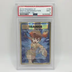 Misty's Determination Trainer FA 108/108 XY Evolutions 2016 Pokemon Card PSA 9 - Image 1