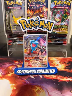 Team Rocket's Wobbuffet 203 Scarlet & Violet Promo Holo Pokemon Card NM - Image 1