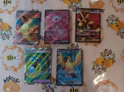 2023 Near Mint Pokemon lot of 5 cards 151 SR mew charizard mega lopunny +more - Image 1