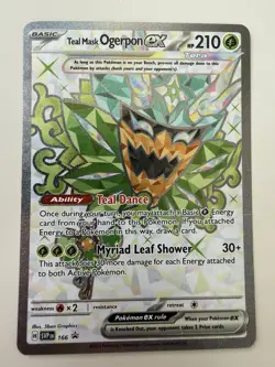 Teal Mask Ogerpon ex 166 Pokemon SV: Scarlet & Violet Promo Cards Ultra Rare NM - Image 1