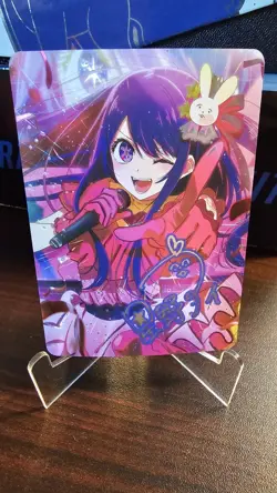 Oshi No Ko Ai Hoshino Custom Holographic Doujin Waifu Card - Image 1