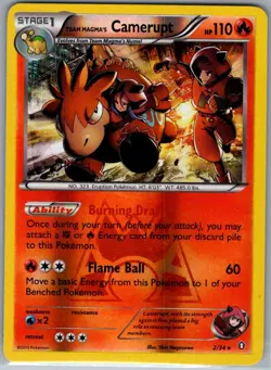 Team Magma's Camerupt 2/34 Reverse Holo Double Crisis - Pokemon Card - NM - Image 1