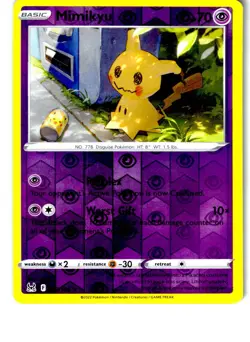 Mimikyu 080/196 Rare Lost Origin Pokemon Reverse Holo Lightly Played - Image 1