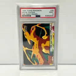 PSA 9 Mint - 1999 Topps Pokemon Movie Edition #35 The Fight Rages - Image 1