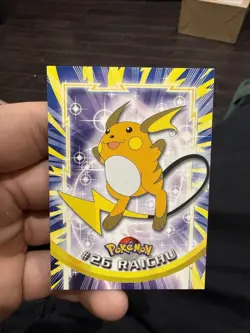 ! Pokemon TOPPS TV Animation Edition Raichu #26 Green Logo - Image 1