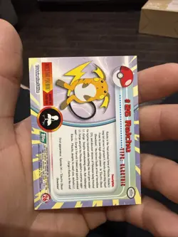 ! Pokemon TOPPS TV Animation Edition Raichu #26 Green Logo - Image 2