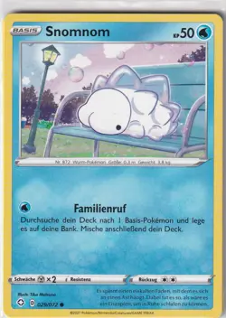 Pokemon Card Shining Fates 29/72 Snomnom German - Image 1