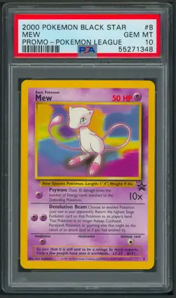 Pokemon Black Star Promo Mew WOTC #8 PSA 10 - Image 1