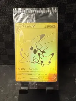 Pikachu V SWSH145 GOLD Celebrations Promo 2021 Sealed NM Pokemon TCG - Image 1