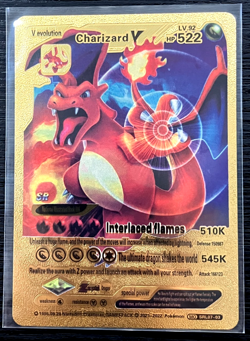 Charizard V Evolution Premium Gold Foil Fan Art Vinyl Textured Pokemon - Image 4