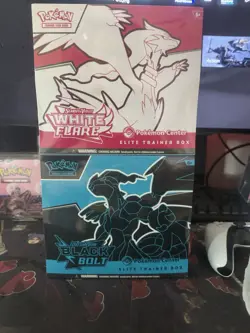 Pokemon Center Exclusive Black Bolt and White Flare ETB Pokemon TCG - Image 1