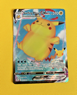 Pokemon TCG Surfing Pikachu VMAX 009/025 Celebrations 25th Anniversary NM/M - Image 1