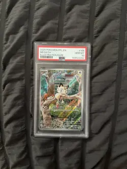 Pokemon TCG Meowth 106/094 Phantasmal Flames Illustration Rare PSA GEM MINT 10 - Image 3