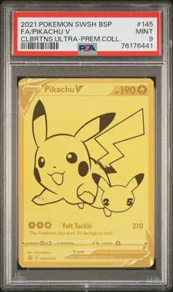 Pikachu V 145/102 Celebrations Upc Gold Promo Pokemon PSA 9 - Image 1