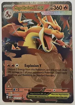 Mega Charizard Y EX #22/217 Ascending Heroes Pokemon TCG 1 - Image 1