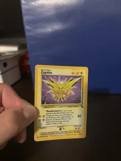 Pokemon TCG Zapdos Base Set Holo Unlimited Rare - Image 1