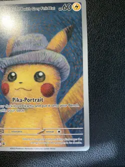 2023 Pokemon TCG Pikachu With Grey Felt Hat Scarlet & Violet BS Promo Raw 085 - Image 5