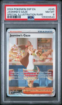 Pokemon Surging Sparks Jasmine's Gaze Special Illustration Rare 245 PSA 8 NM-MT - Image 1