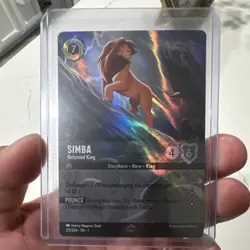 Disney Lorcana TCG Simba Returned King Enchanted 215/204 The First Chapter Holo - Image 1
