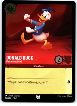 #108 Donald Duck - Boisterous Fowl COLD FOIL 2023 Disney Lorcana First Chapter - Image 1