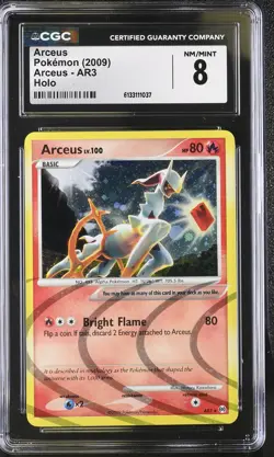 CGC 8 Arceus AR3 Holo Arceus Graded Pokemon Card - Image 1