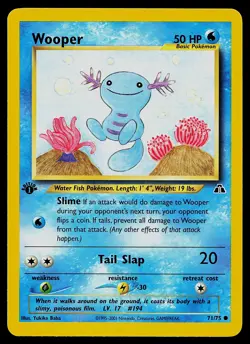 Pokemon Card - Wooper Neo Discovery 71/75 Common 1st Edition - Image 1