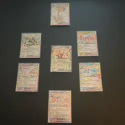 Pokemon TCG EX Tera Holo Lot 7 Cards Alolan Exeggutor, Cyclizar, Sylveon - Image 1