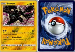 Pokemon Card - Zekrom 35/73 Shining Legends 2017 Rare Holo Lightly Played - Image 3