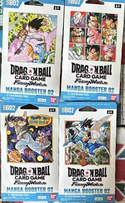 Bandai Namco Dragon Ball Fusion World Manga Booster 02 SB02 4x 12-Card Packs EN - Image 1