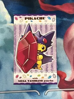 Mega Sableye Poncho Wearing Pikachu 2016 Business Card Promo LP Pokemon Japanese - Image 1