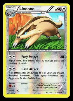 Linoone 112/160 Primal Clash HP Pokemon Card TCG - Image 1