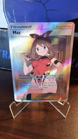 Pokemon May Custom Full Art Holographic Doujin Waifu Card - Image 1