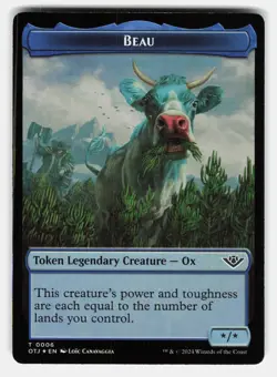 MERCENARY // BEAU DOUBLE-SIDED TOKEN ( 10 // 6 ) FOIL - MTG - CANAVAGGIA LP - Image 1
