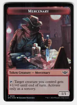 MERCENARY // BEAU DOUBLE-SIDED TOKEN ( 10 // 6 ) FOIL - MTG - CANAVAGGIA LP - Image 2
