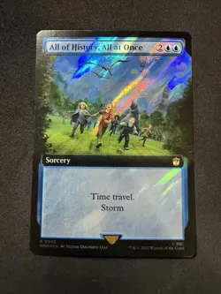 All of History, All at Once (Extended Art) Surge Foil R 943 Doctor Who MTG LP - Image 1