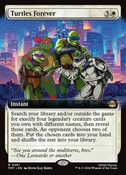 Turtles Forever x1 1x FOIL Extended Art TMT TMNT NM MTG - Image 1