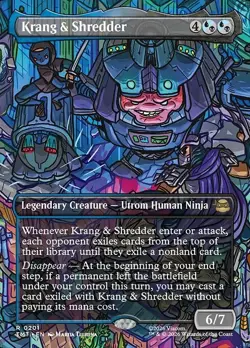Krang & Shredder x1 1x FOIL Borderless TMT TMNT NM MTG - Image 1